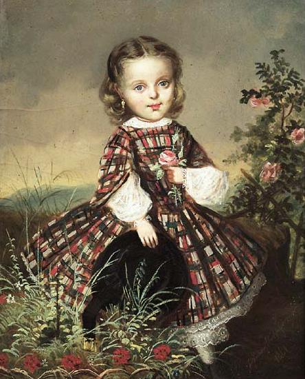 Joseph Nitschner Little girl oil painting picture